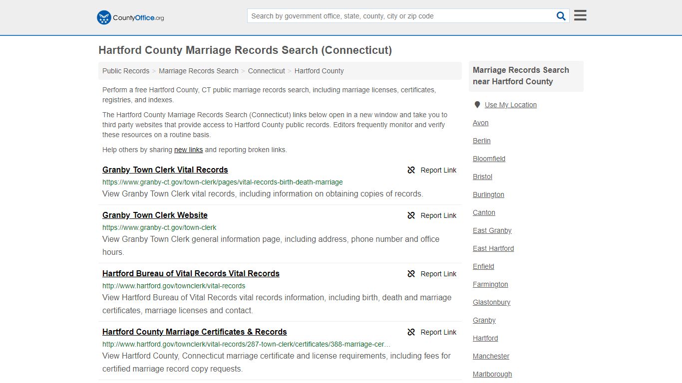 Marriage Records Search - Hartford County, CT (Marriage ...